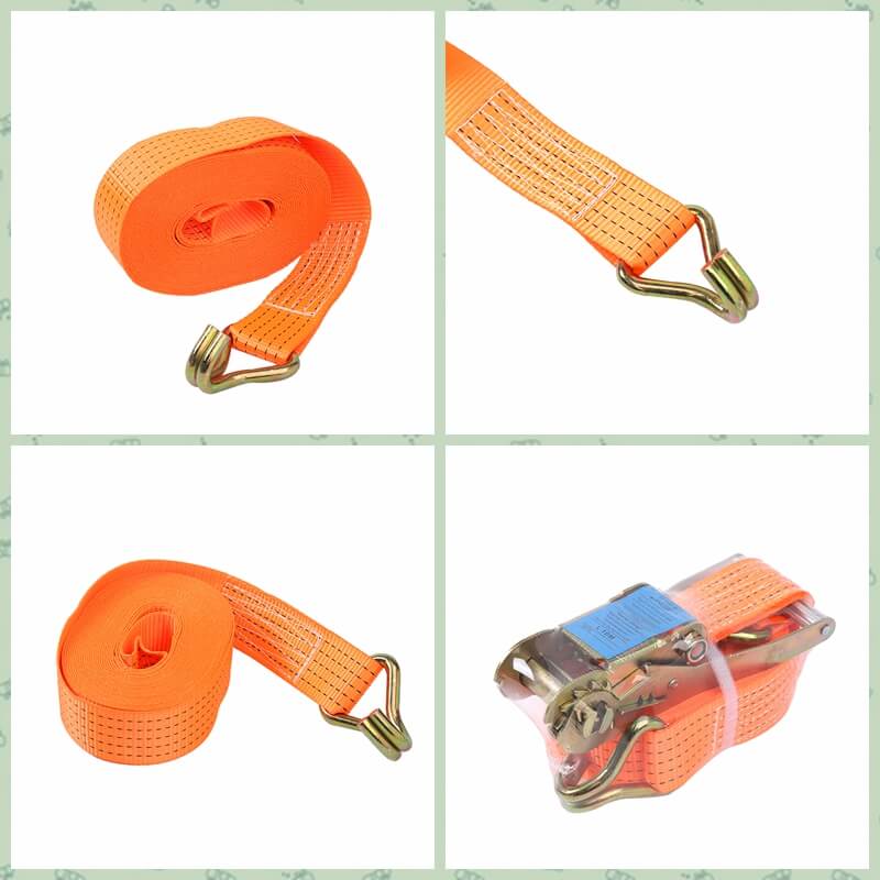 2 inch heavy duty cargo lashing tie down ratchet straps 7